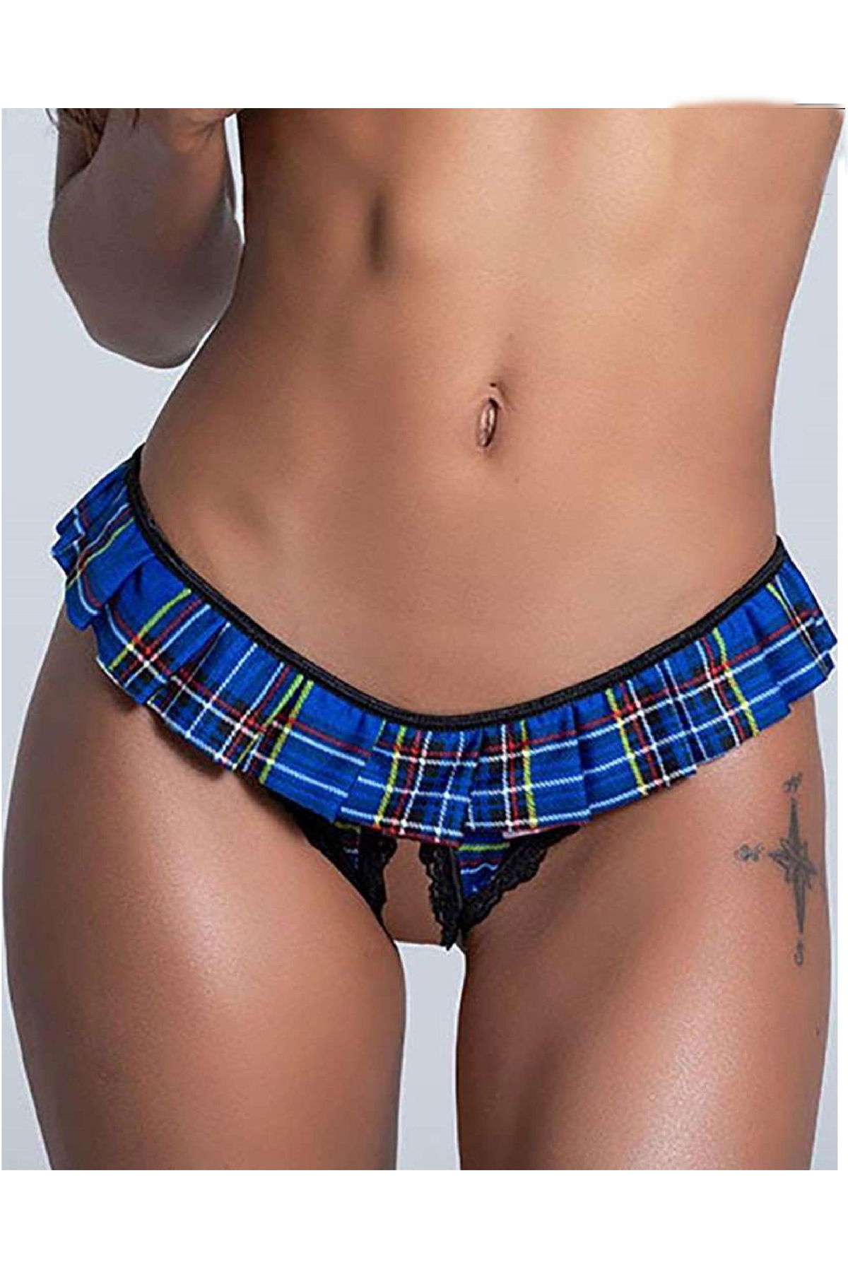 Women's Fancy Lingerie Thong Panties Perfect Fall D145 Checked