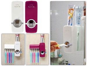 Automatic Toothpaste Squeezer - Toothbrush Holder