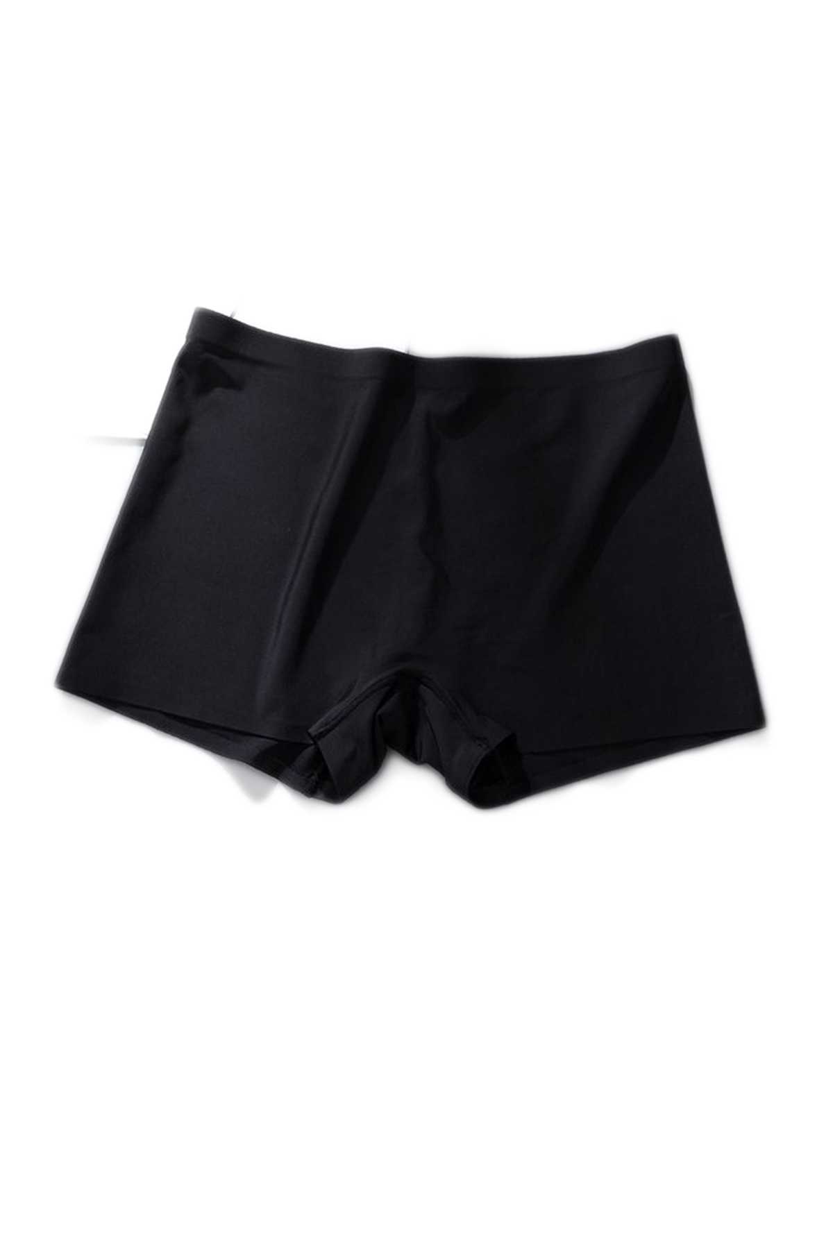 Women's Seamless Invisible Non-marking Mini Shorts Boxers Black