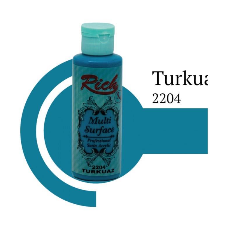 Rich Multi Surface 2204 Turquoise Acrylic Paint 120 cc