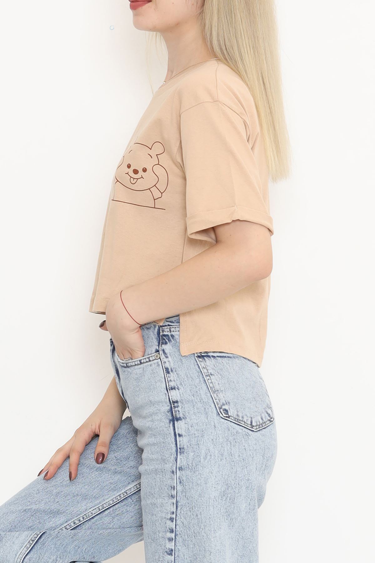 Printed Crop T-Shirt Mink