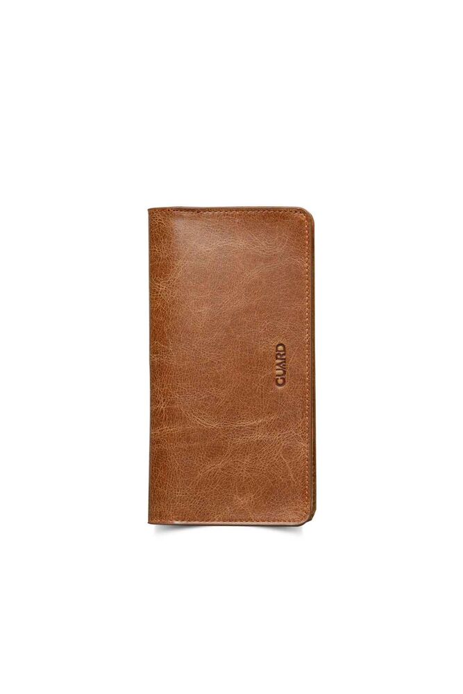 Men's/Women's Leather Portfolio Wallet with Phone Port - Tiguan Taba