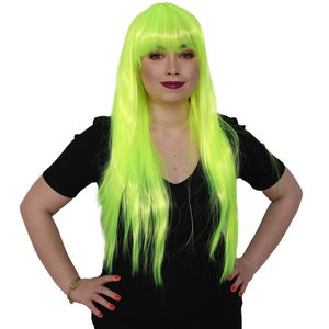 Kanekalon Fiber Synthetic Wig with Long Bangs / Neon Yellow