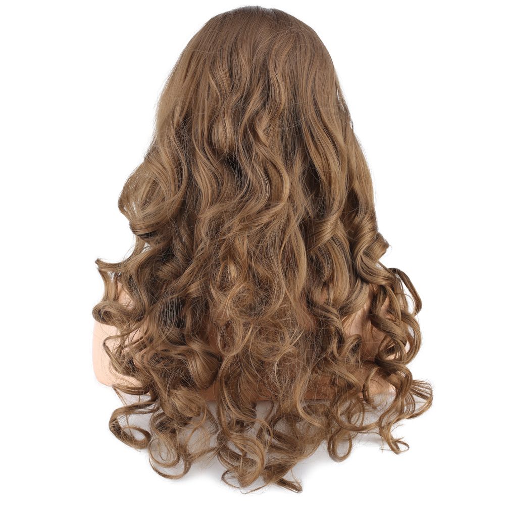 Long Kanekalon Fiber Synthetic Wig with Wavy Custom Bangs / Baby Sandal