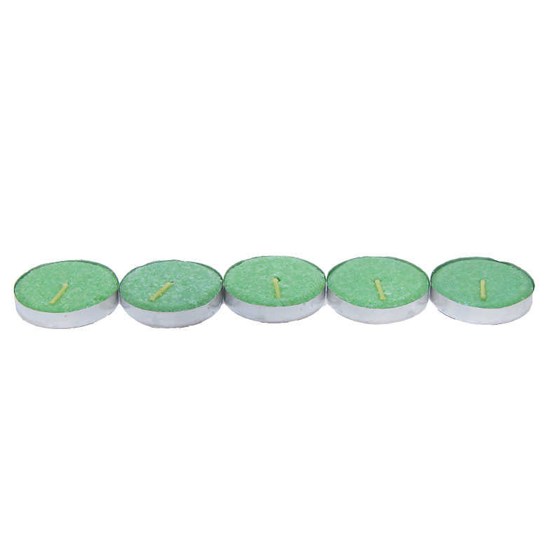 Tea Lights Green Candle 5 pcs 1 Pack