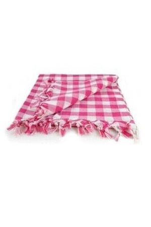 Checkered Fringed Red Table / Picnic / Tablecloth 165x170 Cm