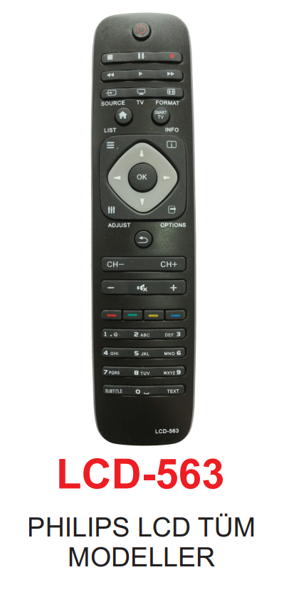 Philips LCD Remote Control LCD-563 Suitable for All Models