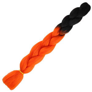 Afro Braiding Synthetic Color Transition Hair 100 Gr. / Black / Orange