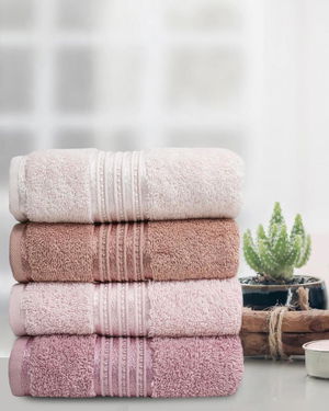 Cotton 4-Piece Towel Set Powder (ND)