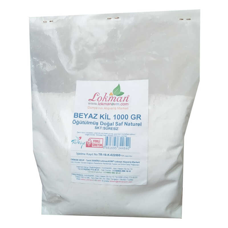 White Clay Ground Natural Pure Natural 1000 Gr Package