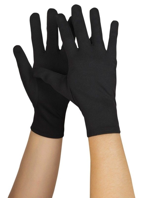 Black Color Adult Size Lycra Demonstration Gloves