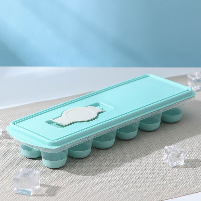 Ice Mold with Lid Non-Stick - Press Finger Easy Remove