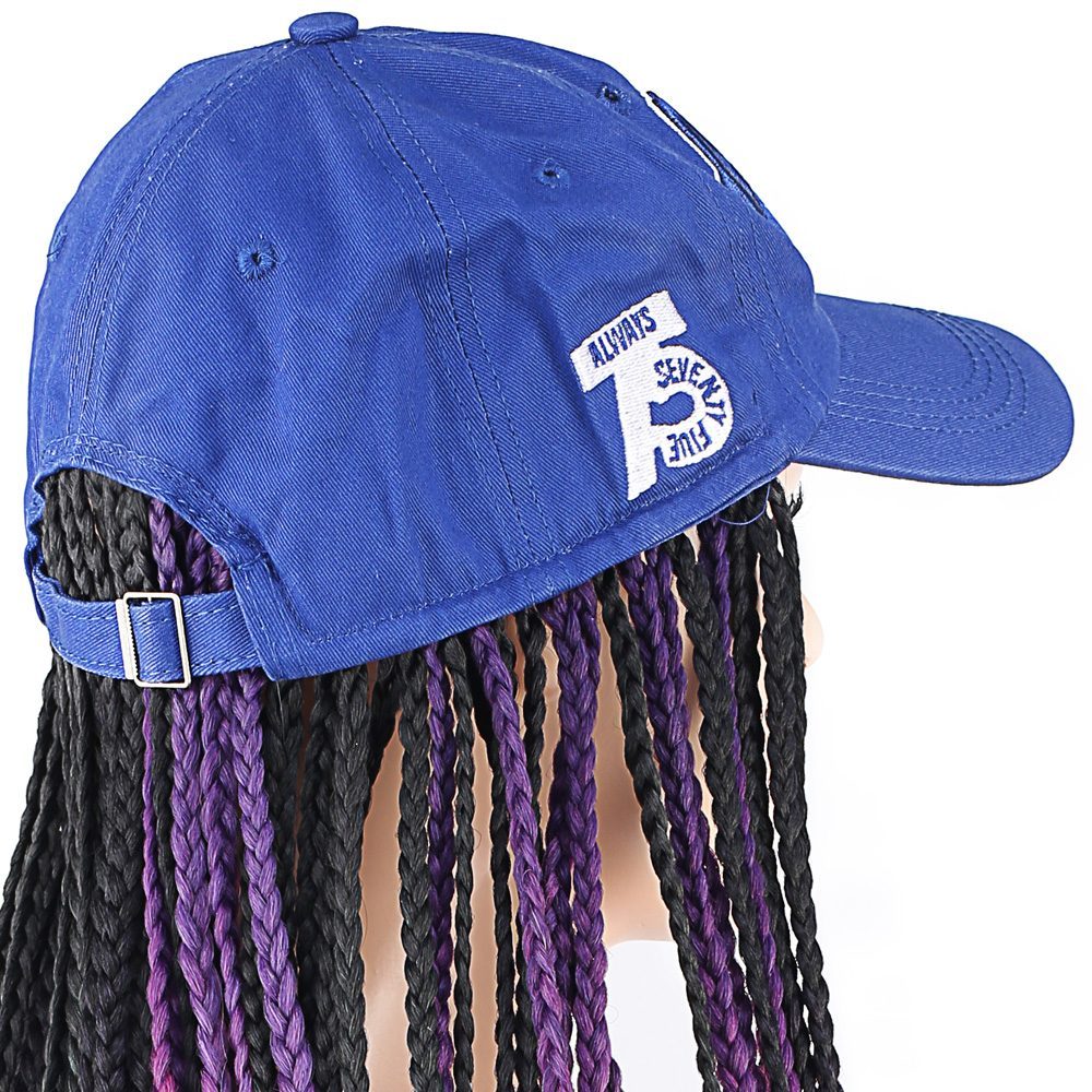 Blue Hat Look Mesh Wig / Mixed Color