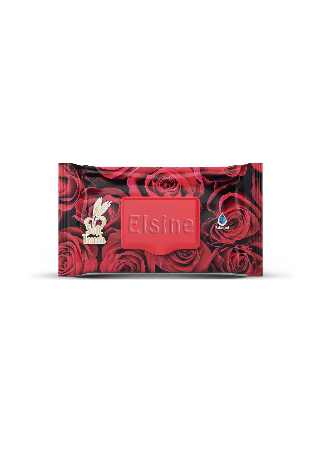 Red Rose Wet Towel Tissue 90 Pieces with Lid Rose Scented