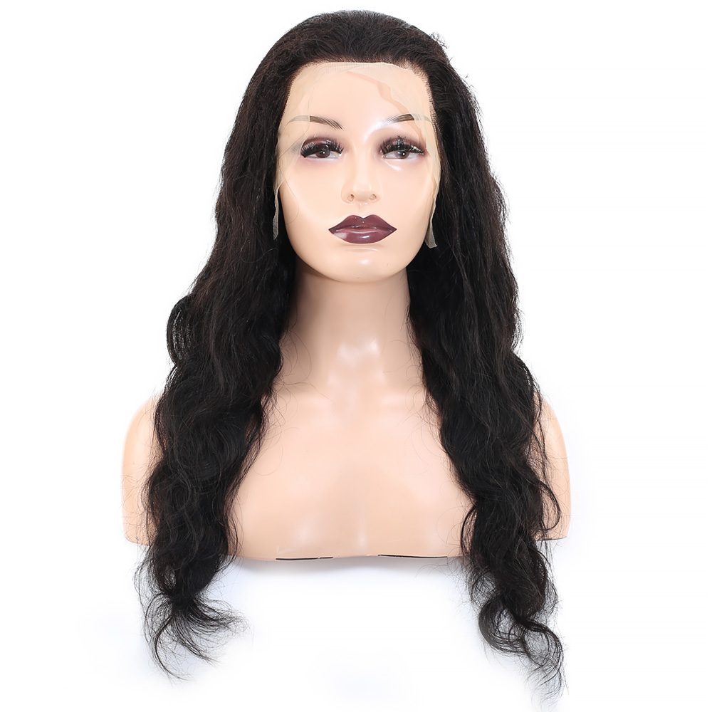 Front Lace Real Hair Tulle Wig Wavy / Natural / 70/75cm