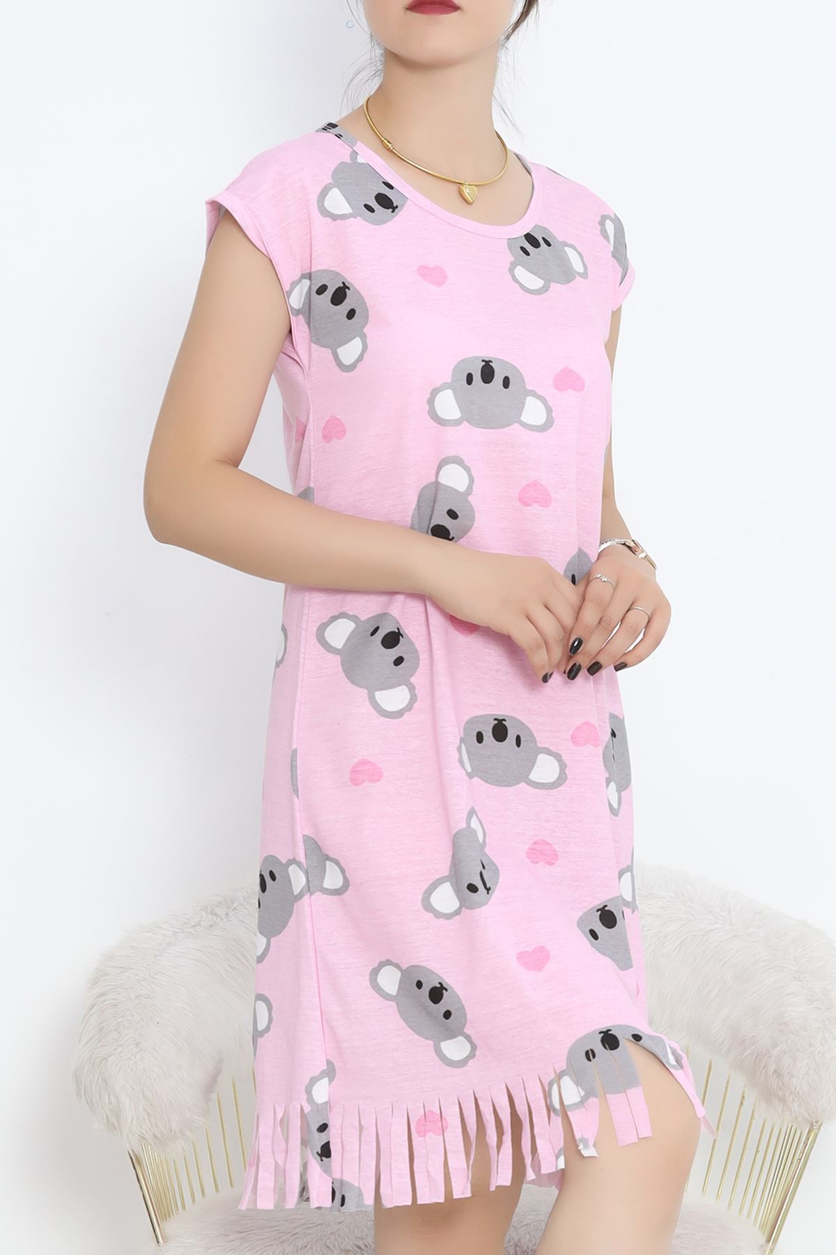 Printed Rotation Tasseled Dress Pembegri