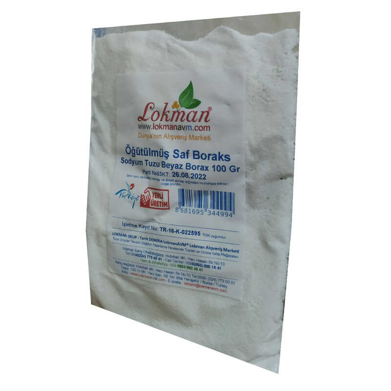 Ground Pure Borax Sodium Salt White Borax 100 Gr