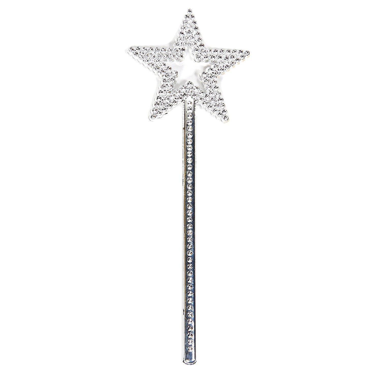 Star Model Fairy Wand Angel Wand Princess Wand Metalized Silver Color