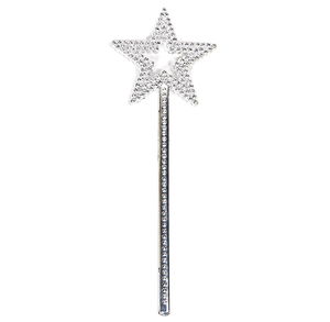 Star Model Fairy Wand Angel Wand Princess Wand Metalized Silver Color