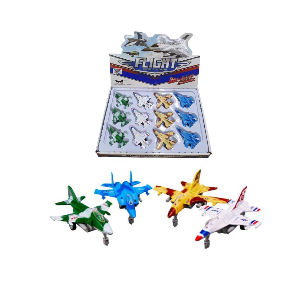 Pull Drop Metal Mini Battle Airplane 9 Cm