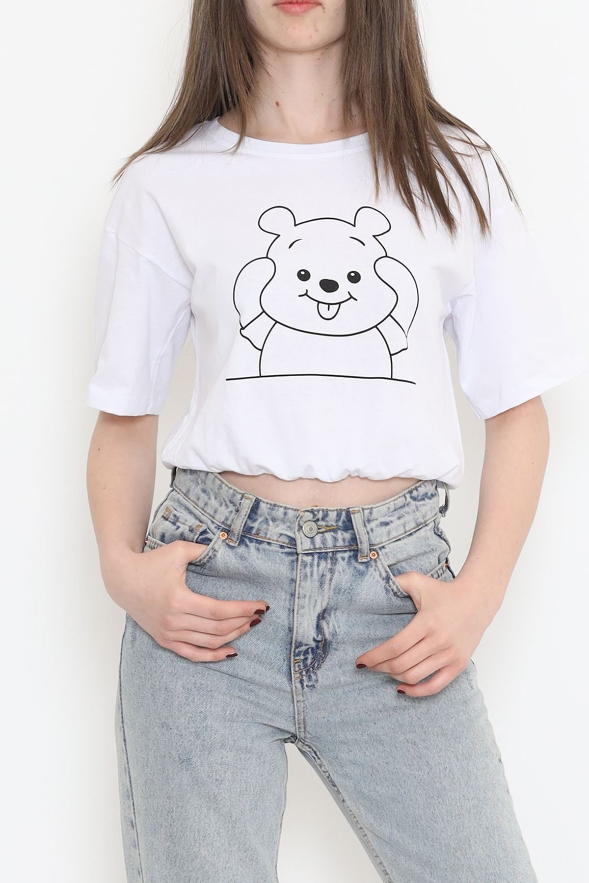 Elastic Waist T-Shirt White