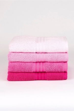 4 pcs 50x90 Towel Set Pink