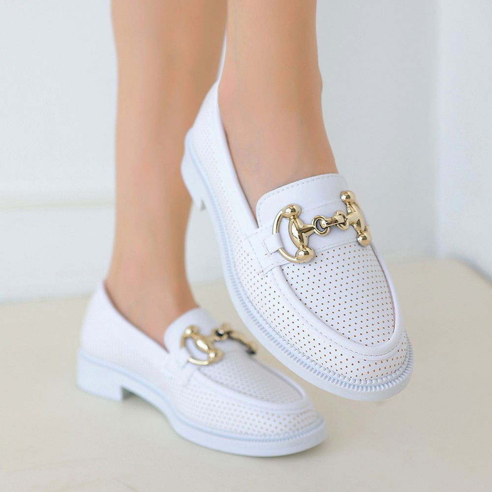 White Skin Babette Shoes