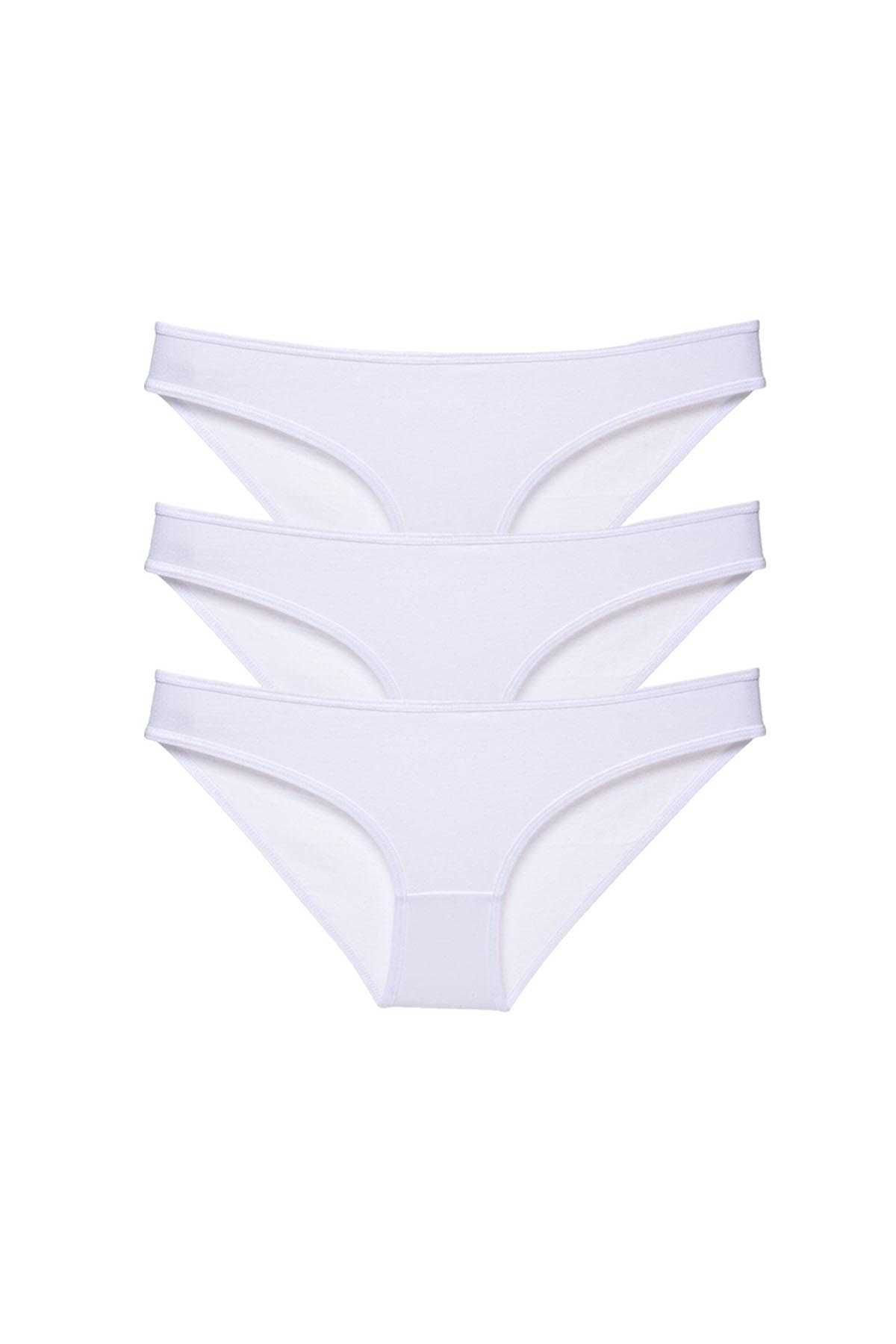 3pcs Super Eco Set Lycra Women Slip Panties White