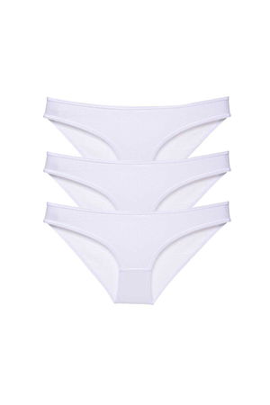 3pcs Super Eco Set Lycra Women Slip Panties White