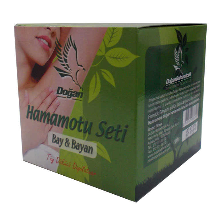 Hamamotu Set Depilatory Powder Men Women 100 Gr Bowl Spatula Cologne Wipes