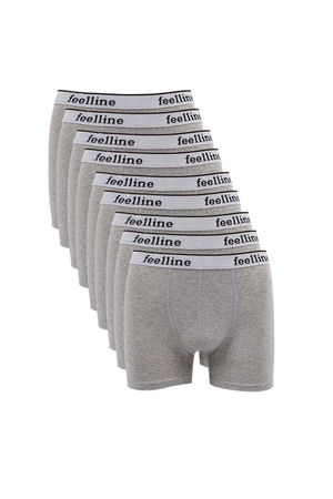 9 pcs Gray Cotton Natural Lycra Men's Boxers