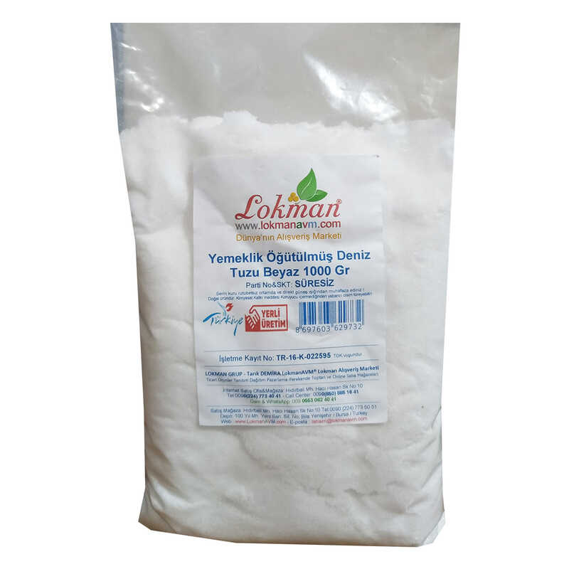 Edible Ground Sea Salt White 1000 Gr