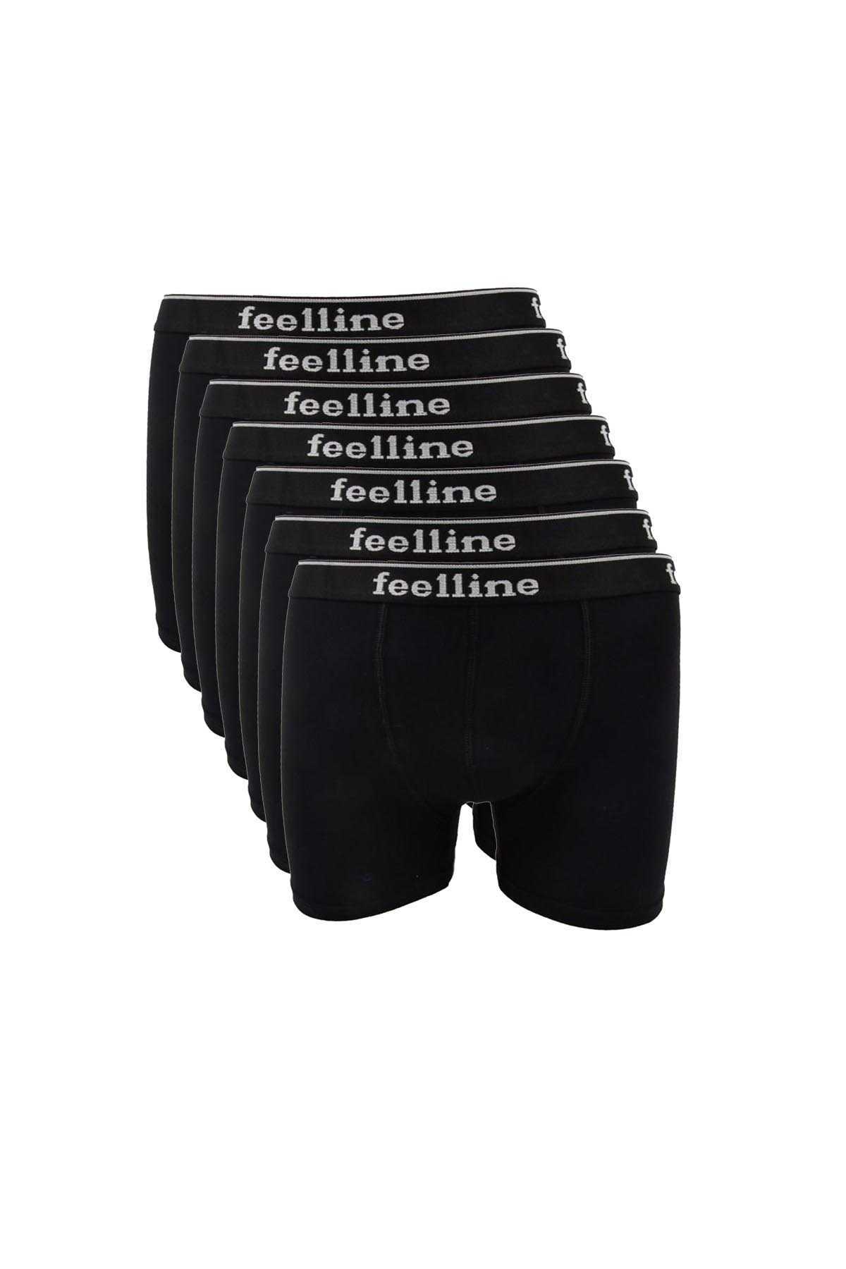 7 pcs Black Cotton Natural Lycra Men's Boxers