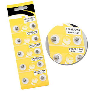 Watch Battery - Button Battery 10 Pack LR626-LR66 AG4-1.55V