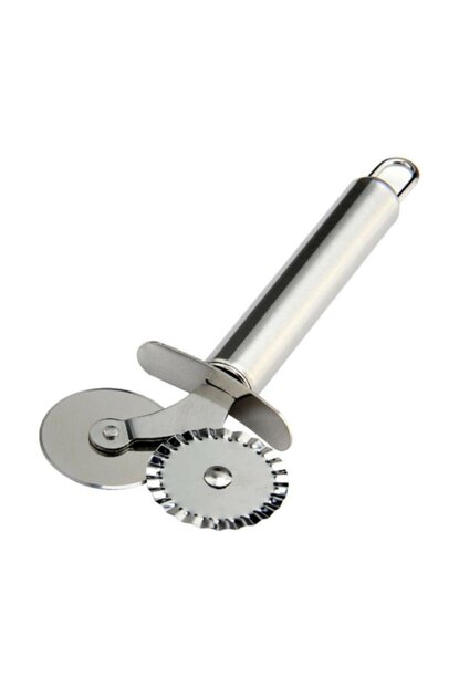 Double Head Metal Pizza Cutter and Dough Roulette