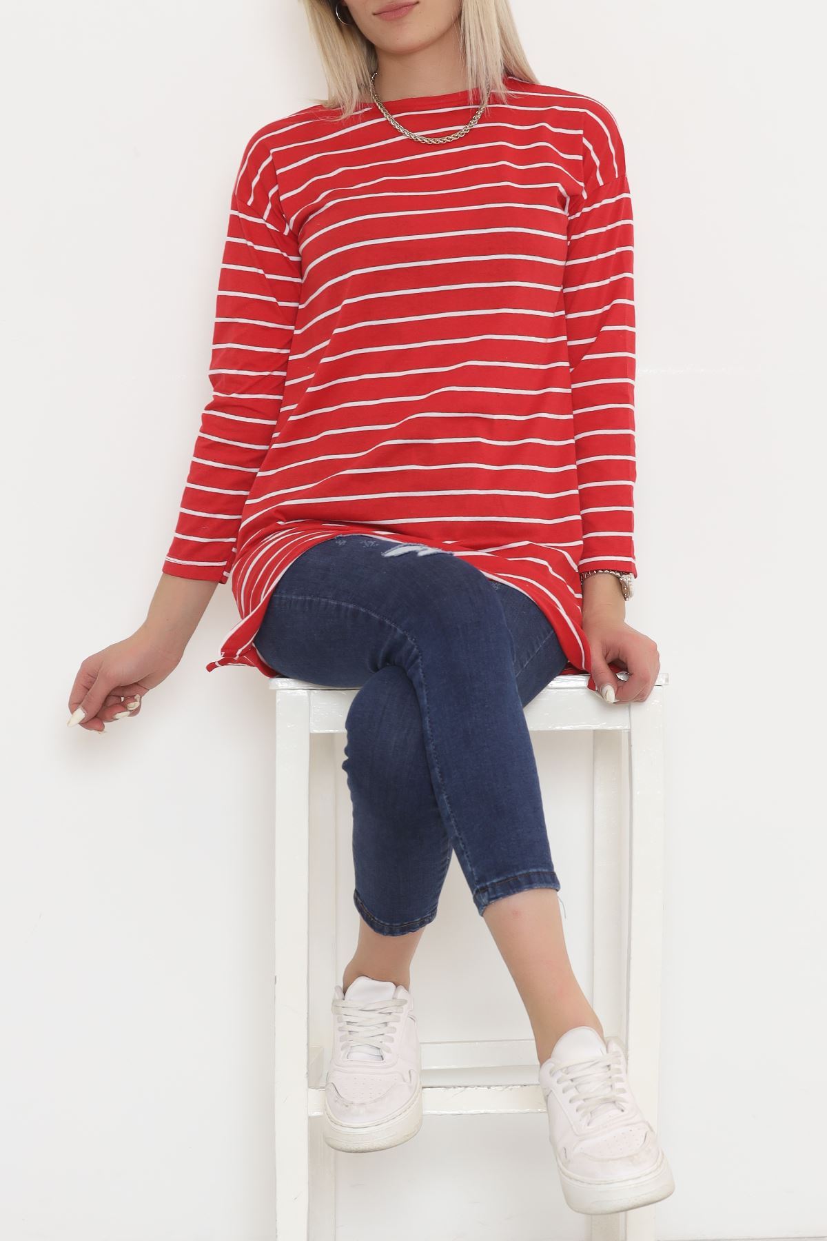 Striped Tunic Red