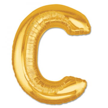 C Letter Foil Balloon Gold Color 40 inch