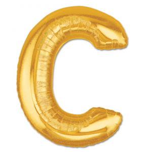 C Letter Foil Balloon Gold Color 40 inch