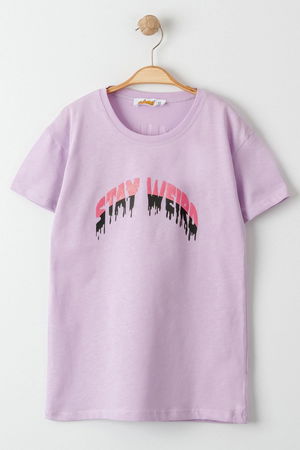 8-12 Years Printed Kids T-Shirt Lilac