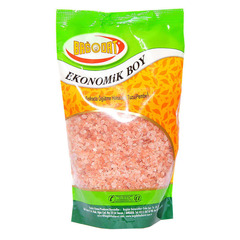 Edible Himalayan Rock Salt Table Grinding Crystal Pebble Pink 1000 Gr Package