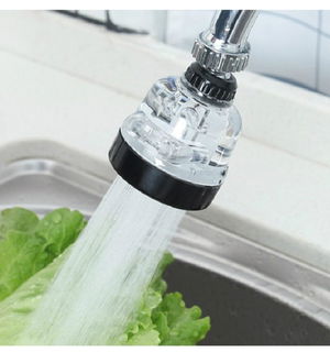 Water Saving 3 Function Movable Faucet Head - Transparent