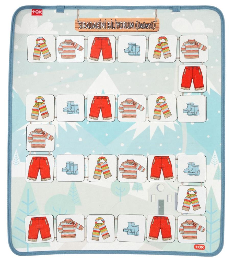 I Know What's Next - Winter Felt Velcro Wall Board , Educational Toy