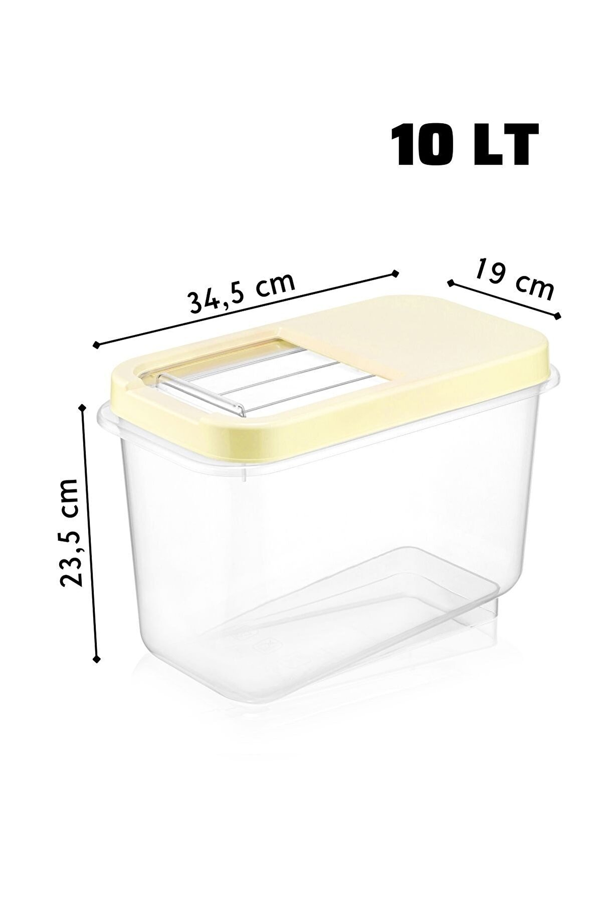 10 LT Food Legumes Flour Sugar Storage Container with Sliding Lid