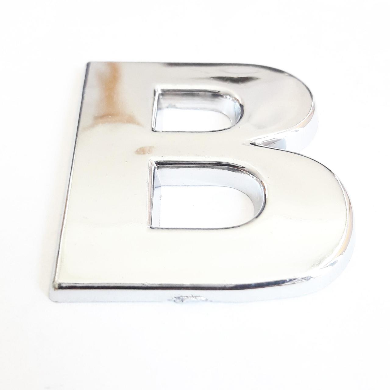 Cemax Letter B 3.75 cm Chrome Adhesive