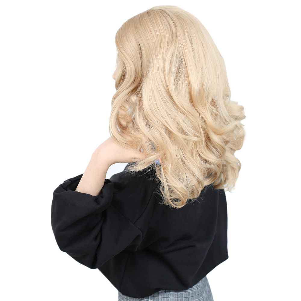 Kanekalon Fiber Synthetic Medium Wavy Wig without bangs / Balköpüğü