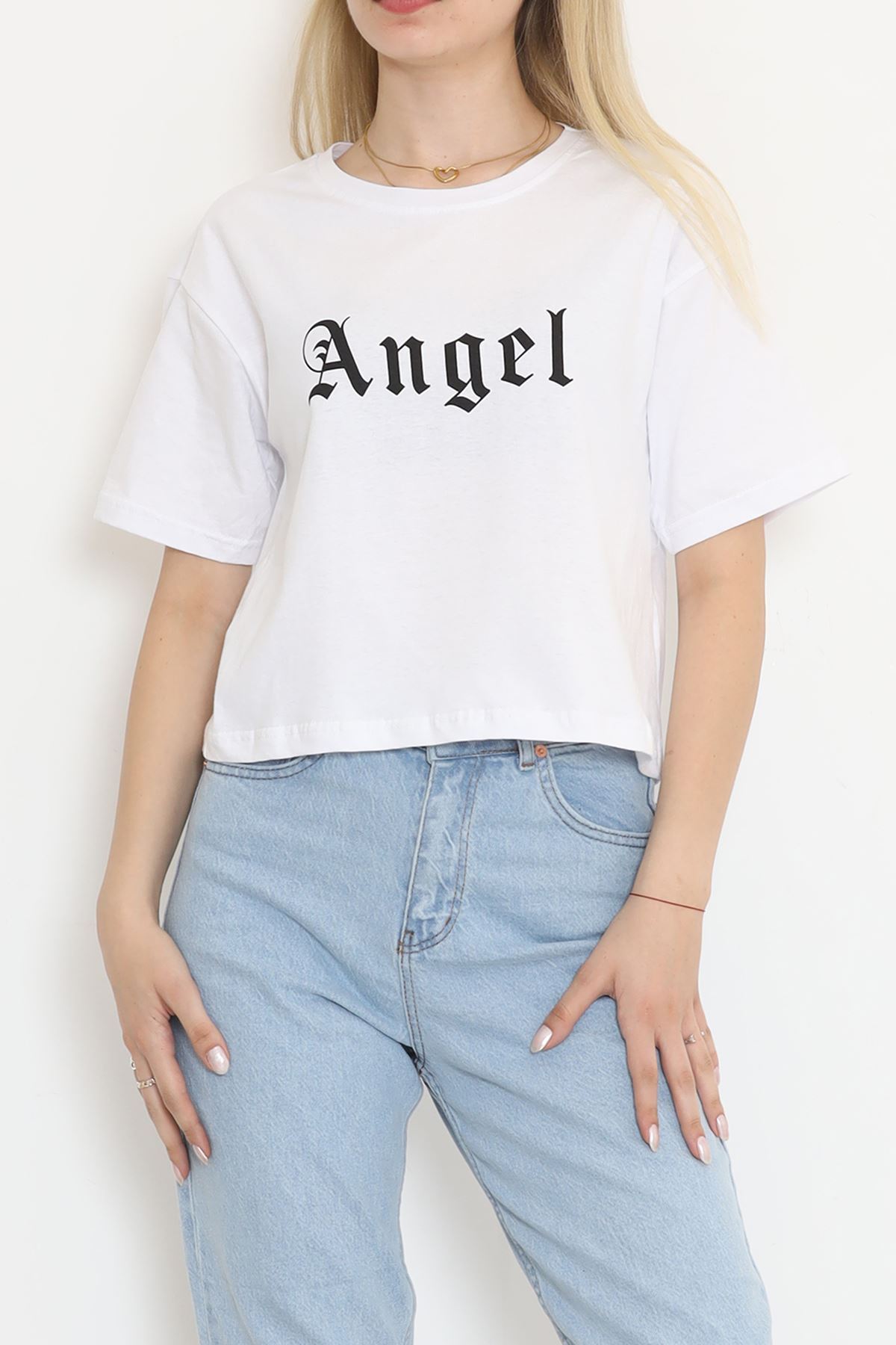 Printed Crop T-Shirt White