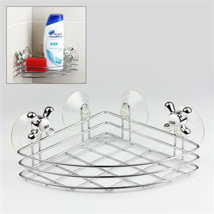 Bathroom Organizer - Multipurpose Corner Organizer with Suction Cup