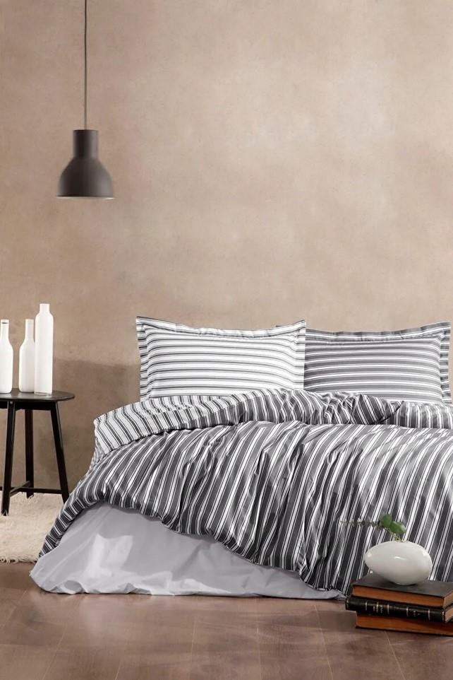 Özdilek Double Ranforce Duvet Cover Trioline Anthracite