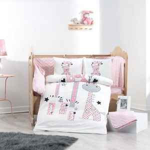 Buddy Pink Poplin Baby Duvet Cover Set