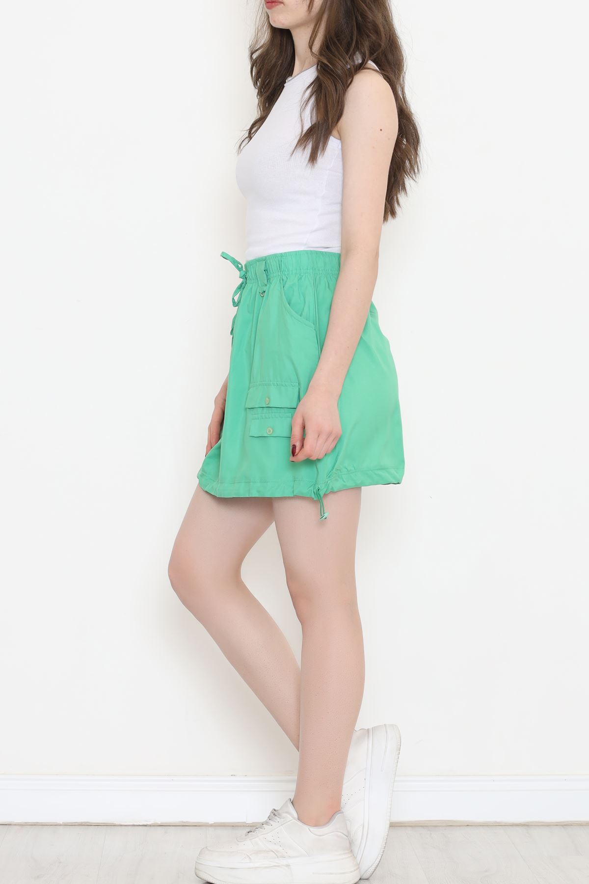 Pocket Detailed Skirt Green